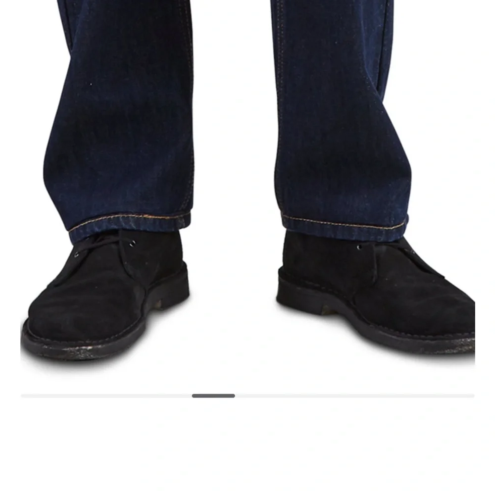 NEW Levi's Straight denim Dark Blue 505 regular 42 32 cowboy western travel chic - Picture 3 of 12